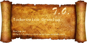 Todorovics Orsolya névjegykártya