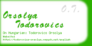 orsolya todorovics business card